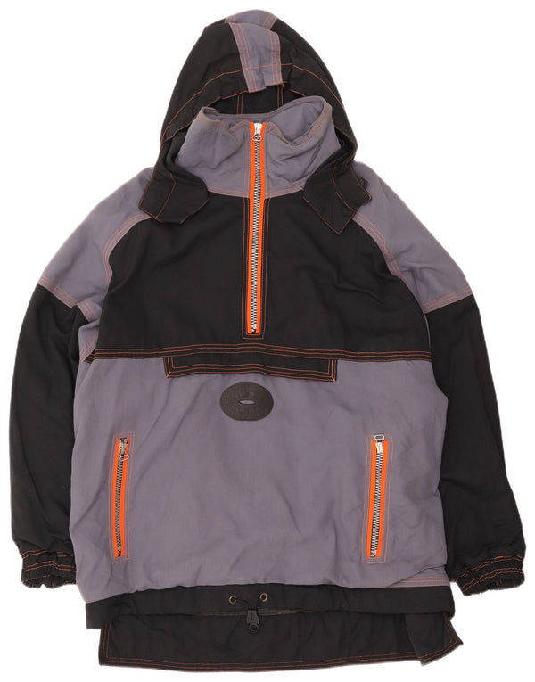 Giacca da sci da uomo pullover con cappuccio Ellesse UK 42 XL poliammide color block grigio