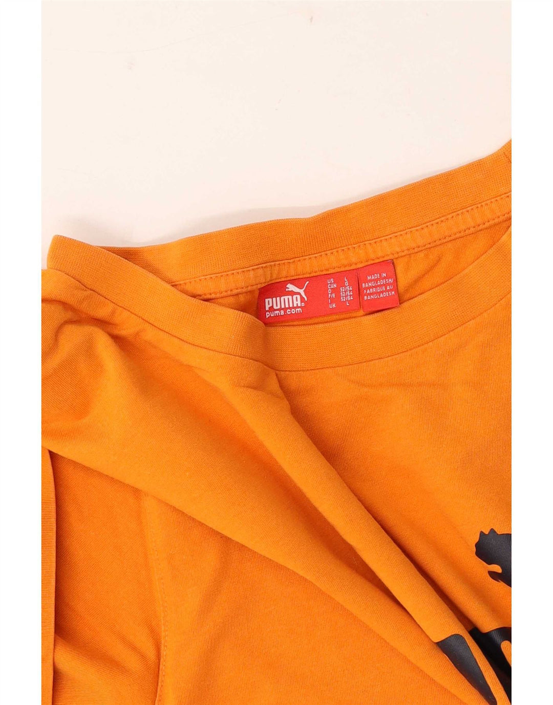 Puma Mens Graphic T-Shirt Top Large Orange