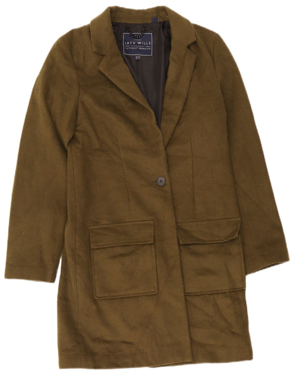 Jack Wills Manteau surdimensionné pour femme UK 10 Petit Kaki Polyester