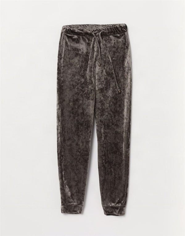 Pantaloni da tuta in velluto da donna Marks & Spencer Joggers UK 8 Small Grigio