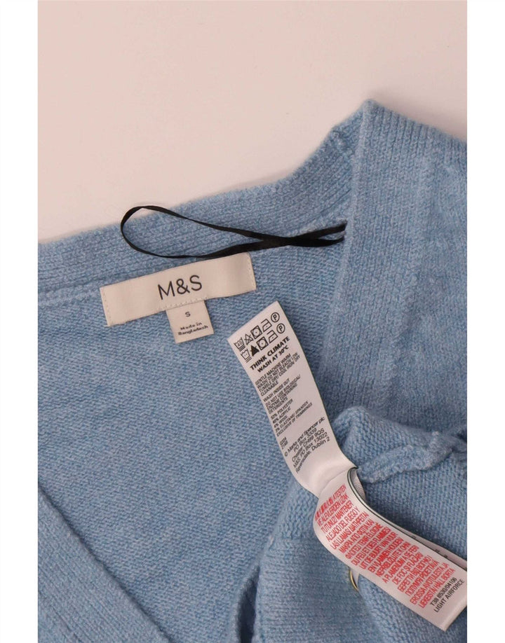 Marks & Spencer Γυναικείο πουλόβερ με ζακέτα μεγάλου μεγέθους UK 10 Small Blue