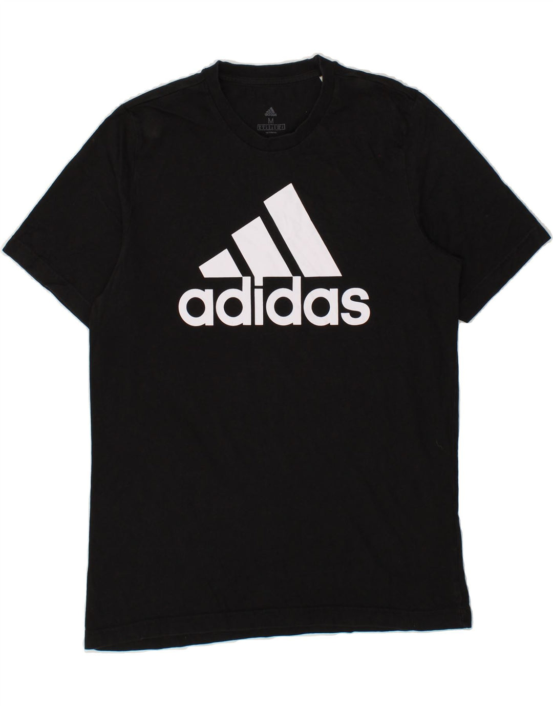 ADIDAS Mens Graphic T-Shirt Top Medium Black Cotton Vintage Adidas and Second-Hand Adidas from Messina Hembry 