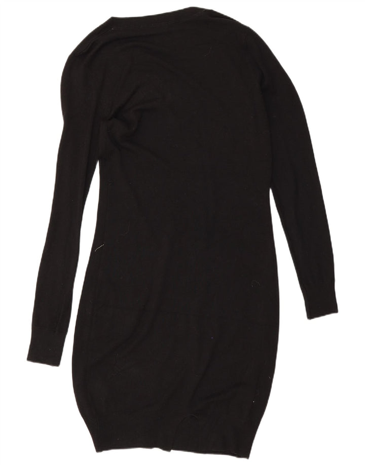 Guess Womens Jumper Dress UK 14 Medium Black Viscose