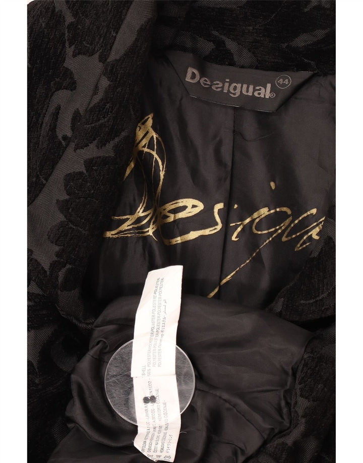 Cappotto da donna Desigual EU 44 XL Poliestere nero floreale