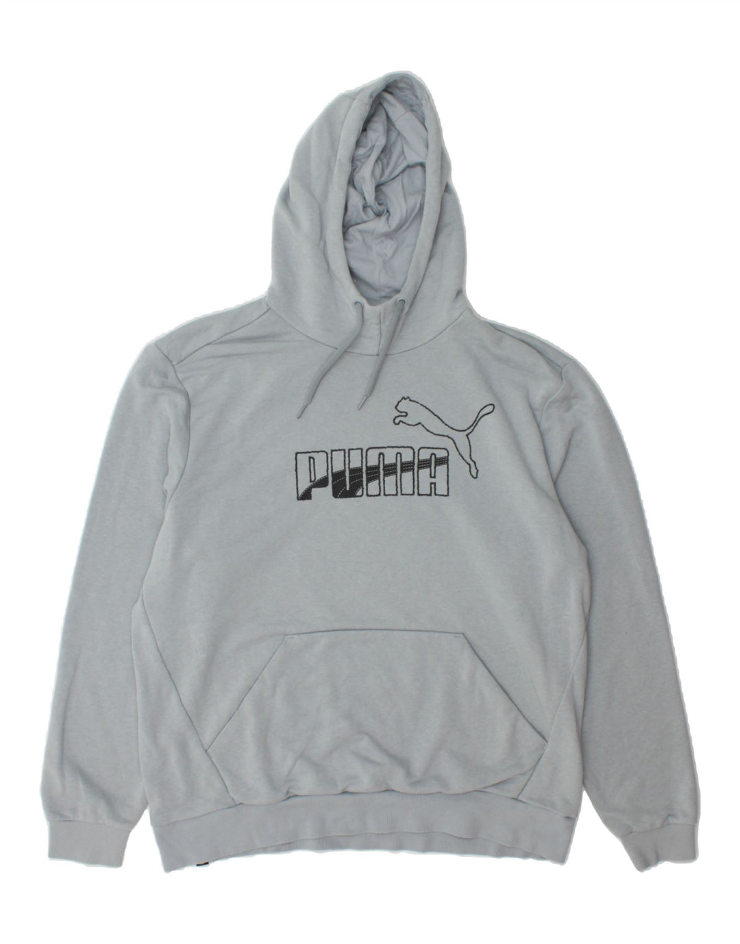 PUMA Mens Graphic Hoodie Jumper XL Grey Vintage Puma and Second-Hand Puma from Messina Hembry 