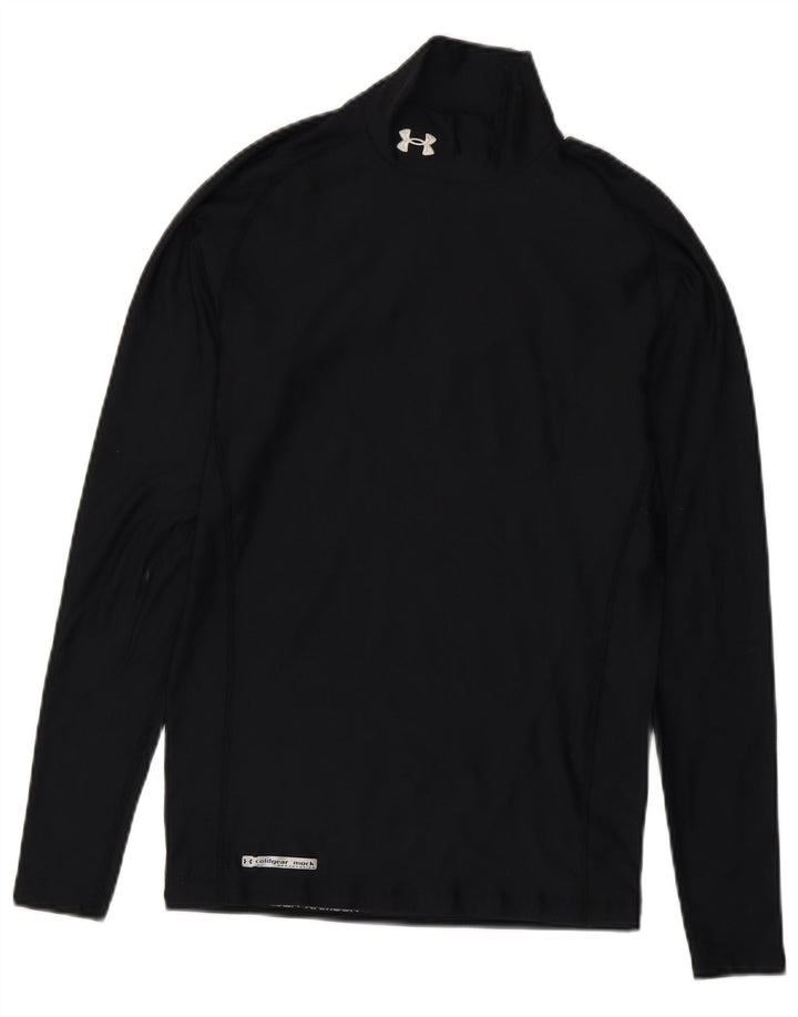 Under Armour Womens Compression Top Long Sleeve UK 14 Large Black Polyester