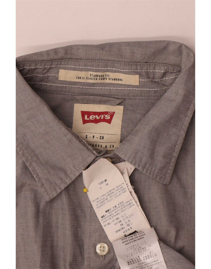 Levi's Mens Standard Fit Shirt Small Grey Cotton