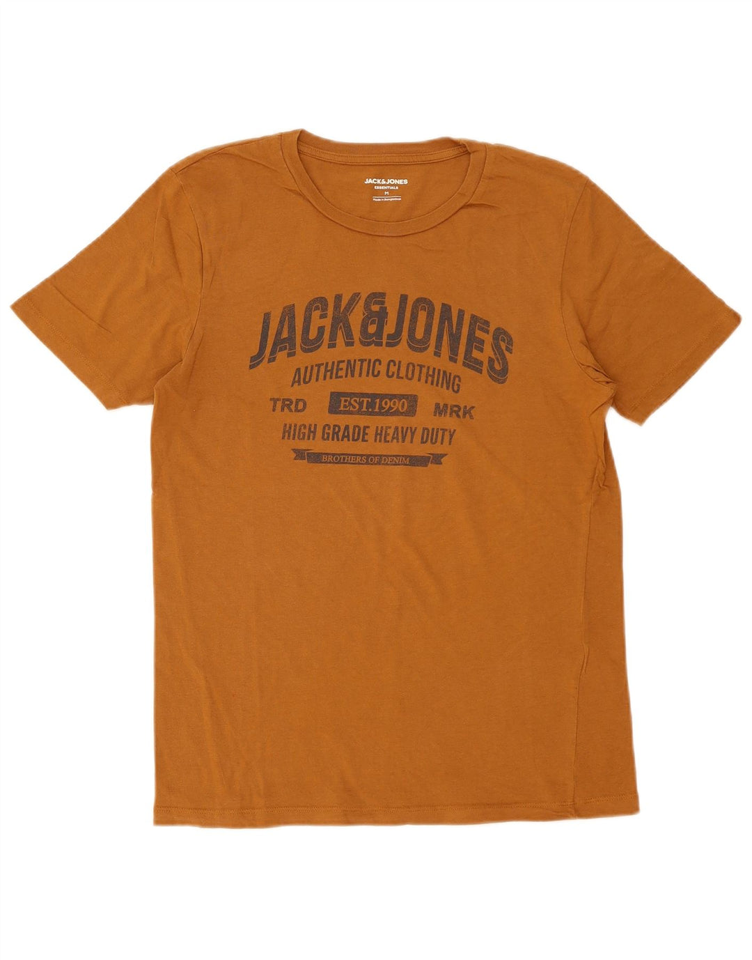 Jack & Jones Herre grafisk T-shirt Top Medium Brun Bomuld