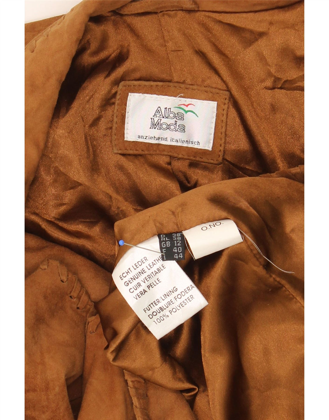 ALBA MODA Womens Suede Overcoat UK 12 Medium Brown Vintage Alba Moda and Second-Hand Alba Moda from Messina Hembry 