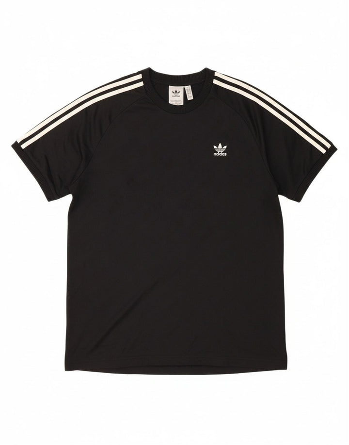 ADIDAS Mens T-Shirt Top Large Black Polyester