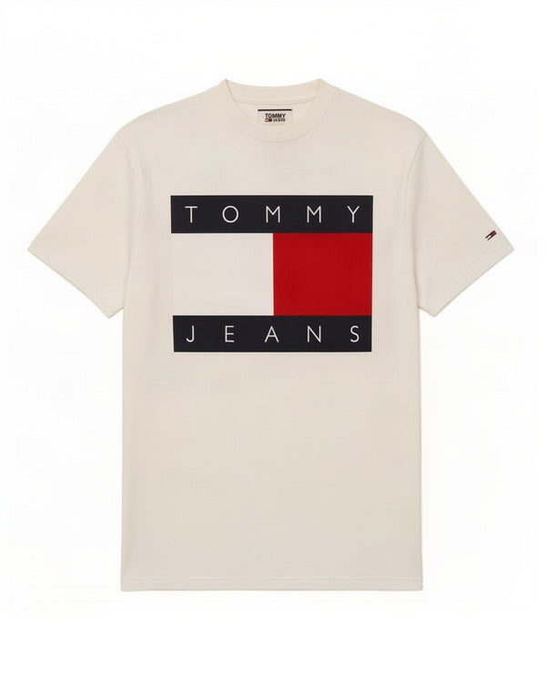 Tommy Hilfiger Camiseta gráfica para hombre Top Small White Cotton