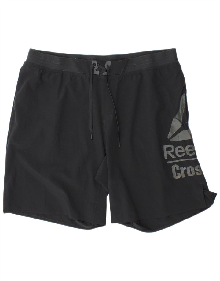 REEBOK Mens Graphic Swimming Shorts XL  Black Polyester
