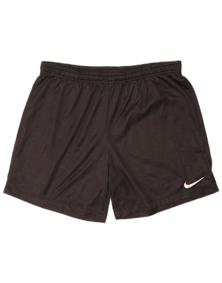 Nike Mens Sport Shorts Large Black Striped Polyester