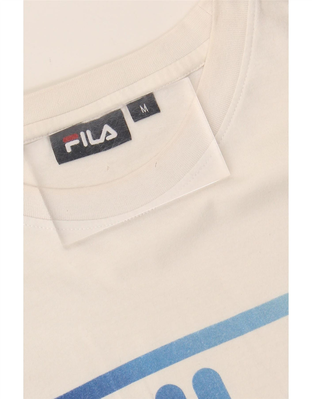 FILA Mens Graphic T-Shirt Top Medium White Cotton Vintage Fila and Second-Hand Fila from Messina Hembry 