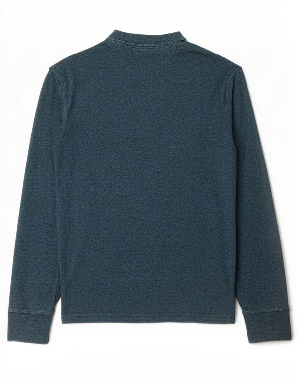 Superdry Mens Top Long Sleeve Medium Green Flecked Cotton