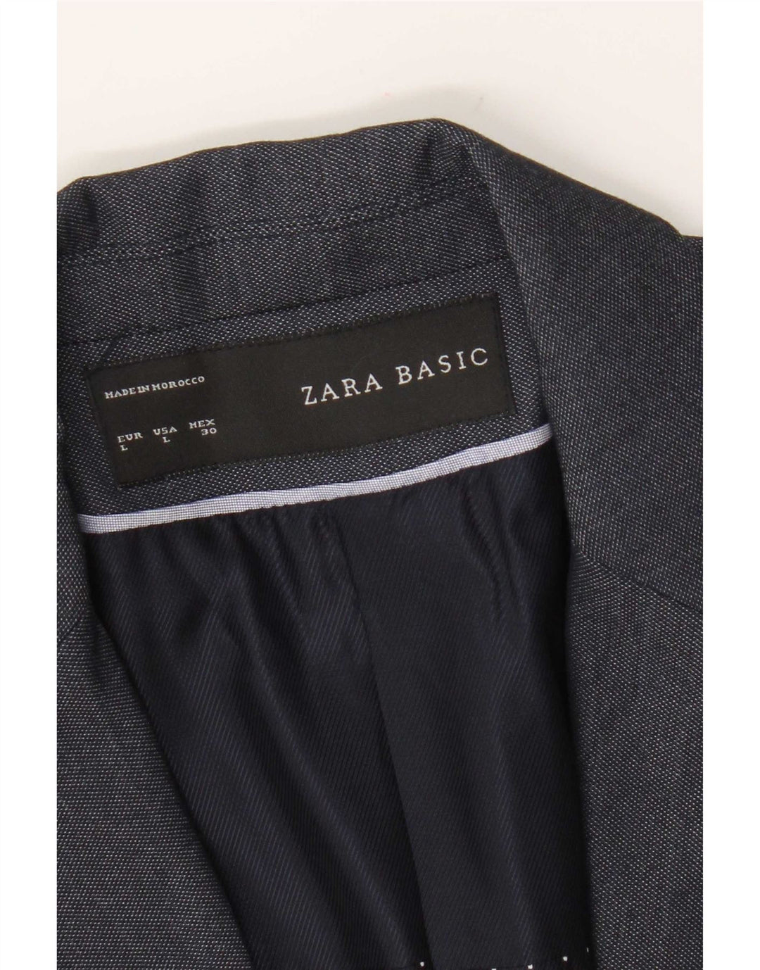 Zara Womens 1 Button Blazer Jacket UK 14 Large Navy Blue