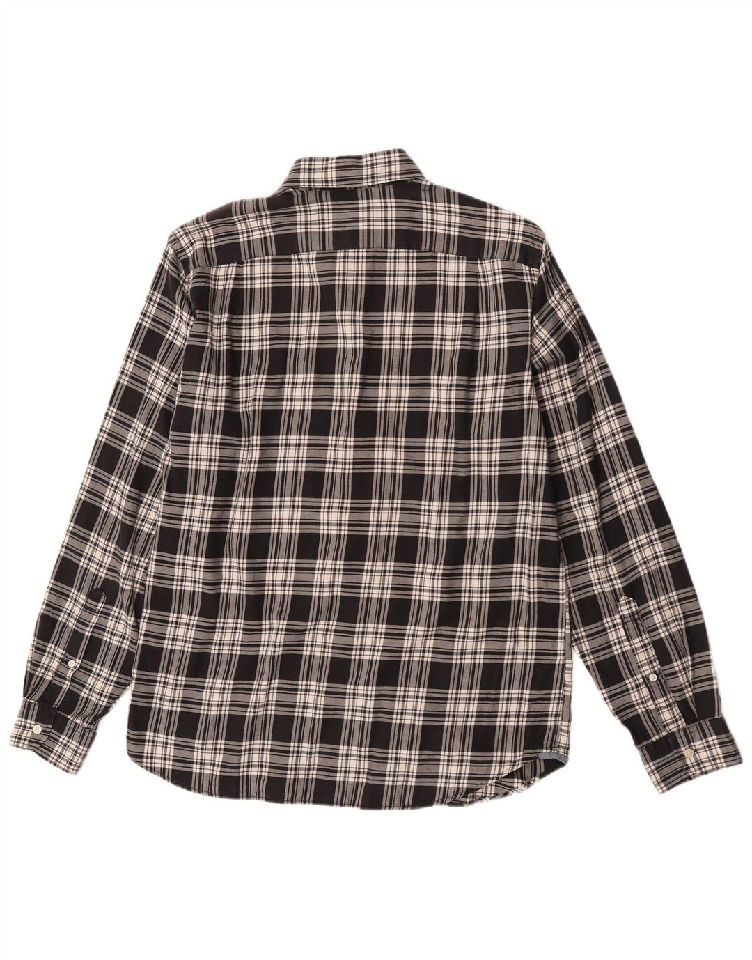 J. Crew Mens Flannel Shirt Medium Black Check Cotton
