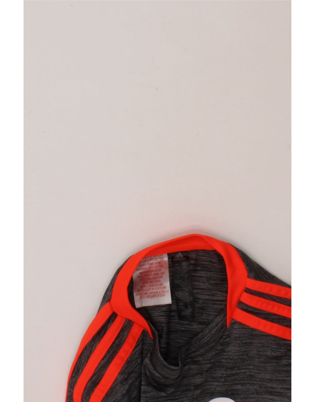 ADIDAS Boys Graphic Top Long Sleeve 7-8 Years Grey Colourblock Polyester Vintage Adidas and Second-Hand Adidas from Messina Hembry 