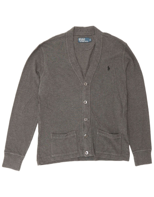Polo Ralph Lauren Mens Cardigan Sweater Small Grey Cotton