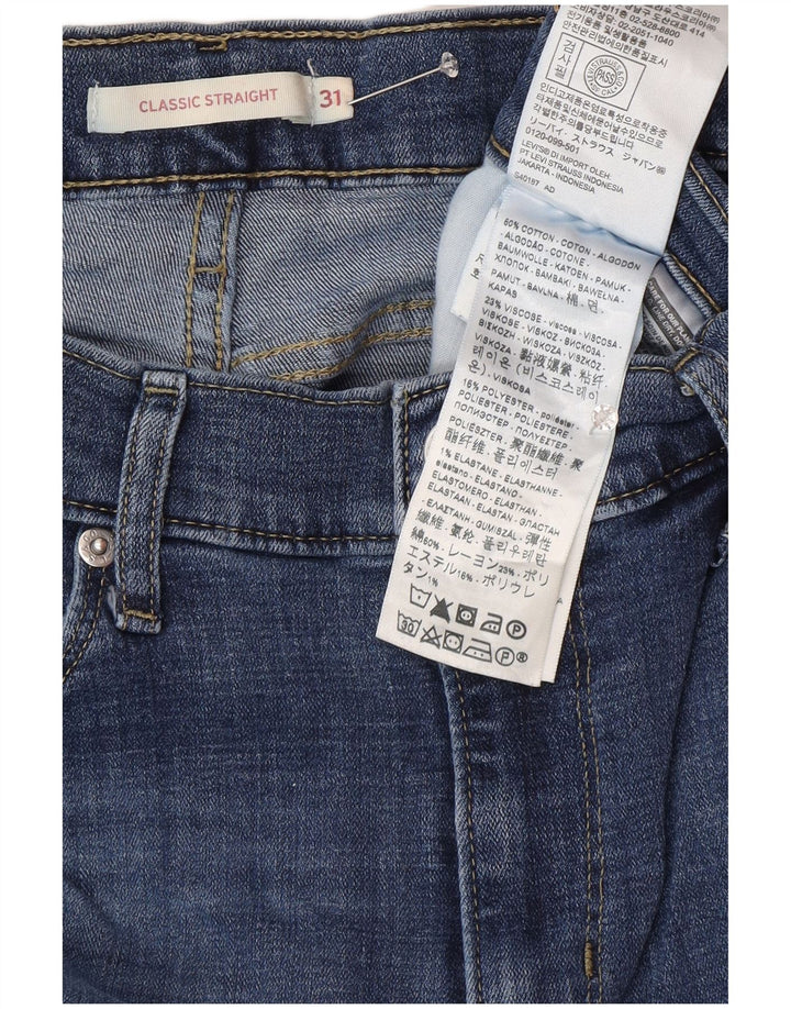 Levi's Womens Classic Straight Jeans W31 L32 Blue Cotton