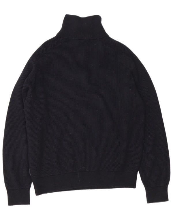 Armani Exchange Pull à col zippé pour homme en coton noir Large