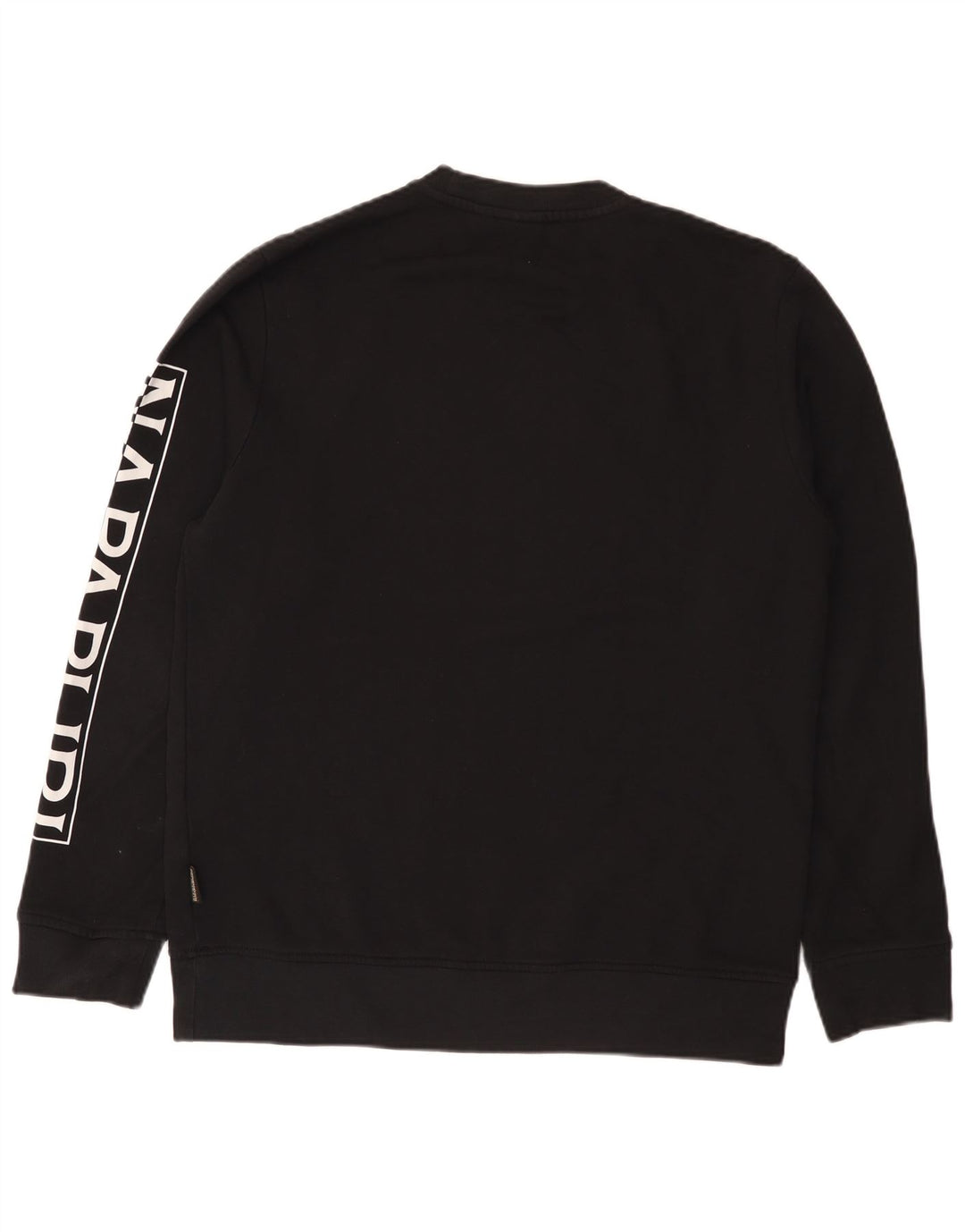 Napapijri Mens Graphic Sweatshirt Jumper Medium Black Cotton