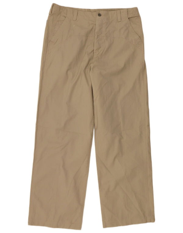 Dockers Mens Straight Trousers W34 L31 Beige Cotton