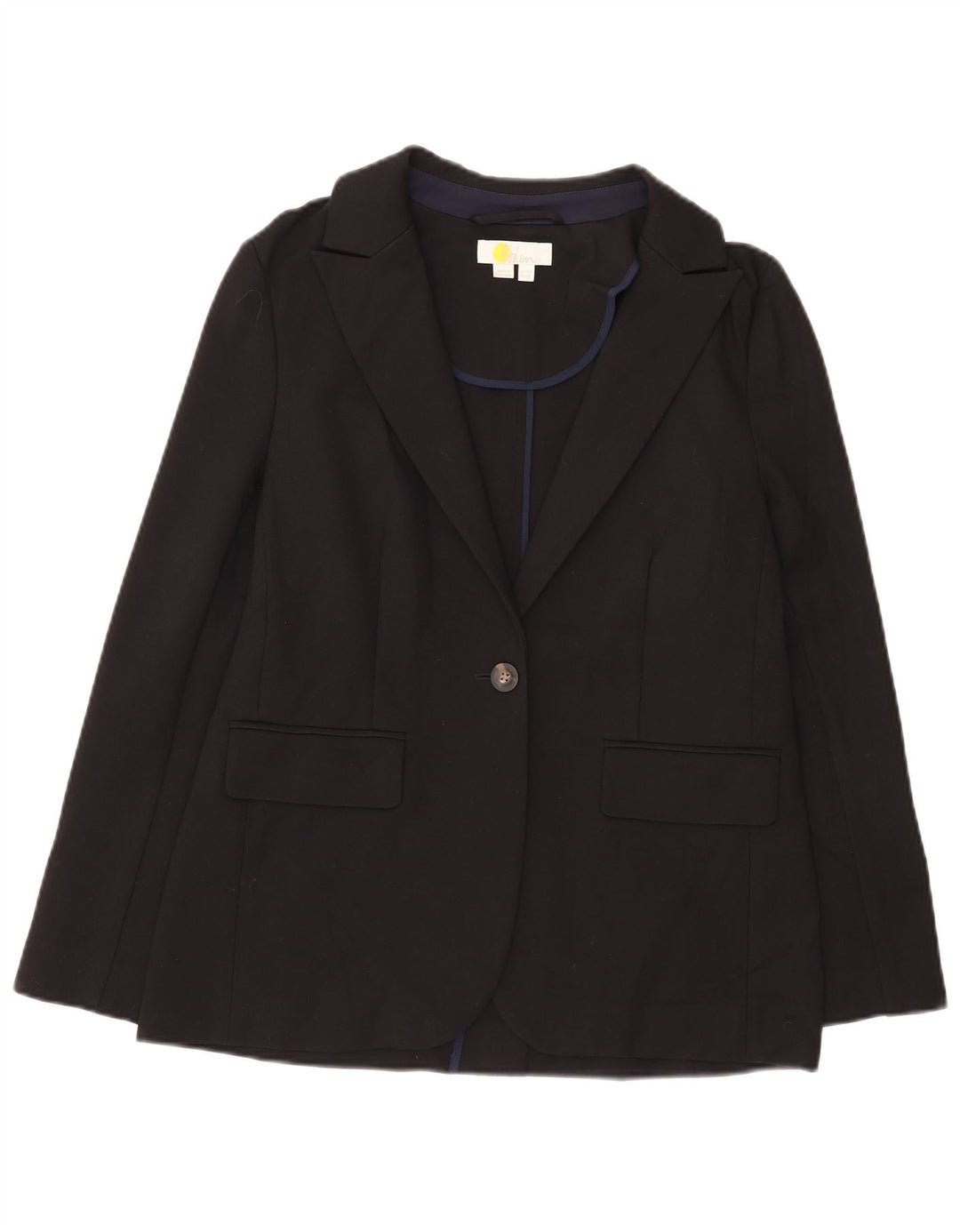 Boden Womens 1 Button Blazer Jacket UK 12 Medium Black Viscose