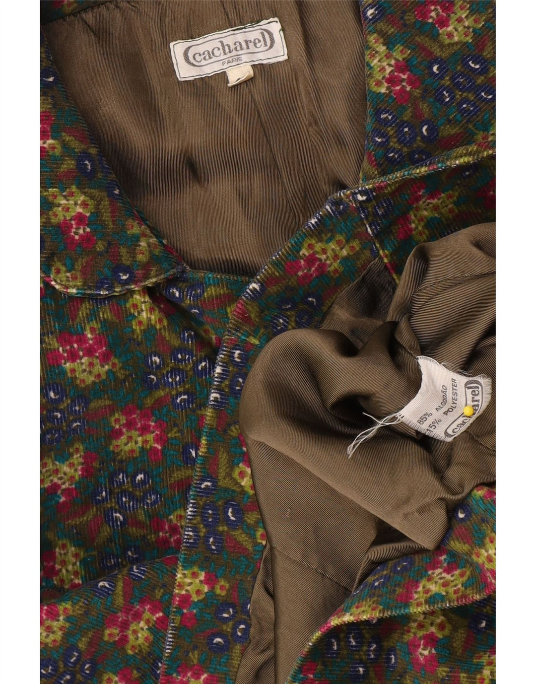 Cacharel Damen-Blazer mit 4 Knöpfen, EU 42, groß, mehrfarbig, mit Blumenmuster