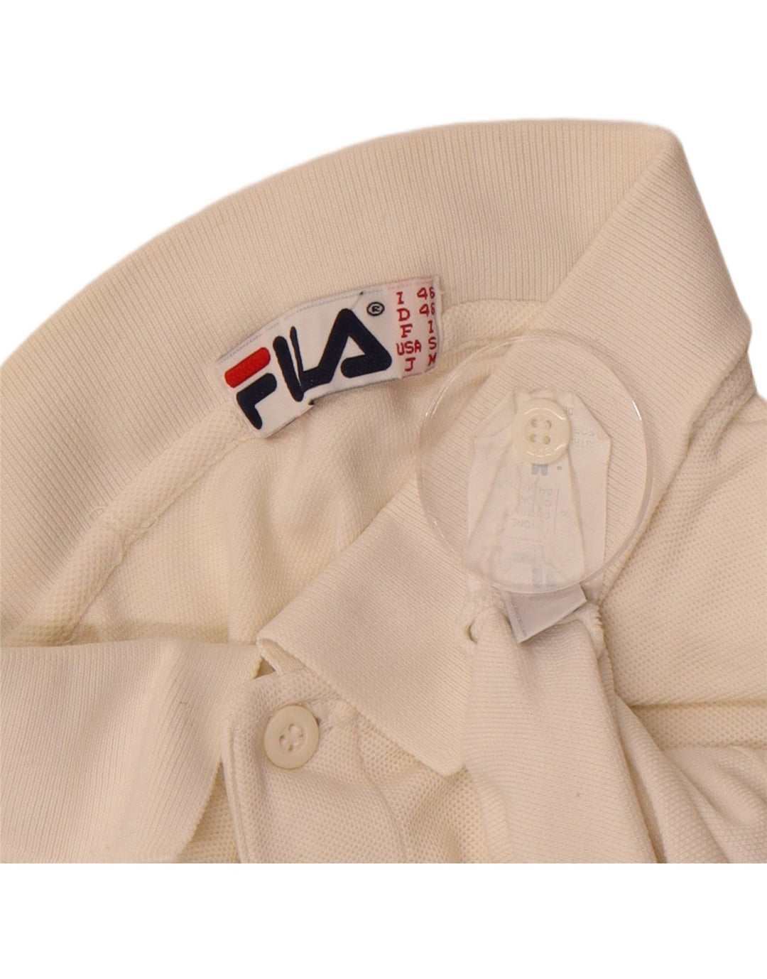 FILA Mens Polo Shirt IT 46 Small White Cotton Vintage Fila and Second-Hand Fila from Messina Hembry 