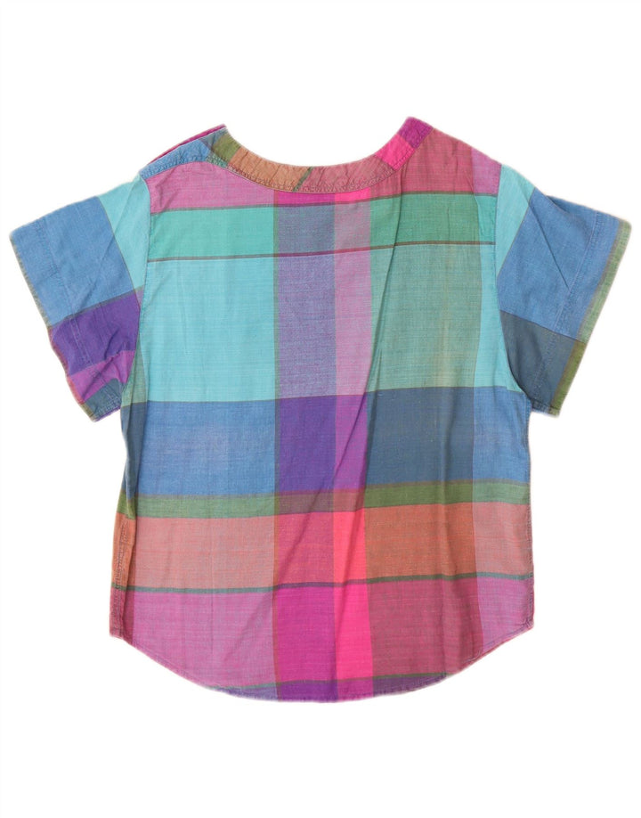 Express Womens Blouse Top UK 14 Medium Multicoloured Check Cotton