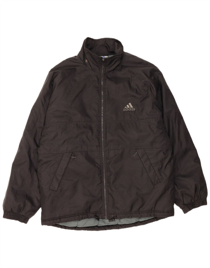 Adidas Veste coupe-vent graphique pour homme UK 38/40 Medium Noir Polyamide