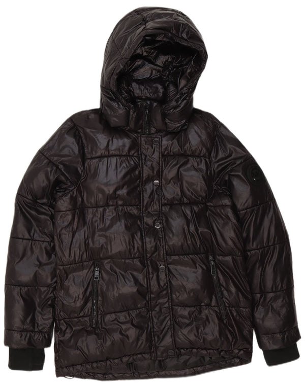 Michael Kors Herren-Jacke mit Kapuze, gepolstert, UK 38, Mittelschwarz, Polyester