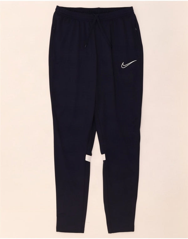Nike Herre Dri Fit træningsdragt Bukser Large Navy Blue Colourblock Polyester