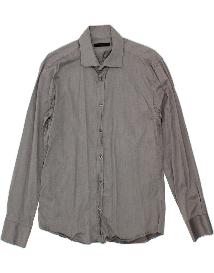 JACK & JONES Mens Shirt Large Grey Vintage Jack & Jones and Second-Hand Jack & Jones from Messina Hembry 