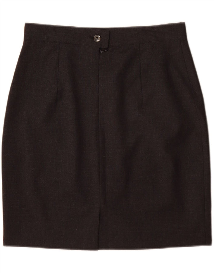 VINTAGE Womens Pencil Skirt IT 42 Medium W27  Grey Wool Vintage Vintage and Second-Hand Vintage from Messina Hembry 