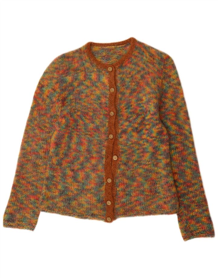 Vintage Womens Cardigan Sweater UK 12 Medium Multicoloured Flecked