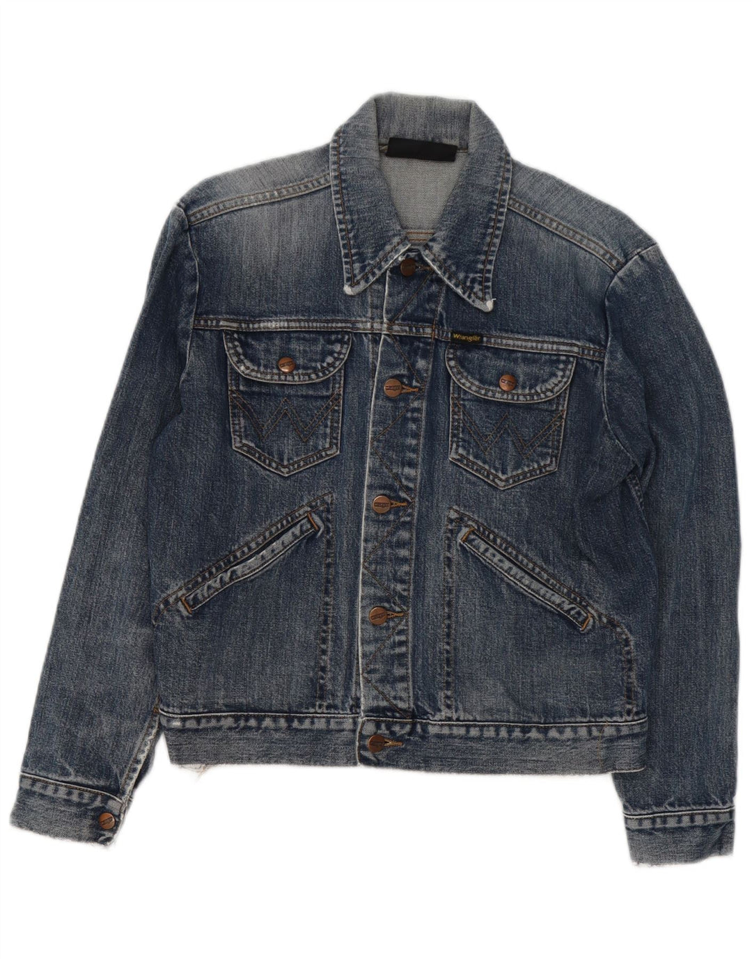 Wrangler Womens Denim Jacket UK 14 Medium Blue Cotton