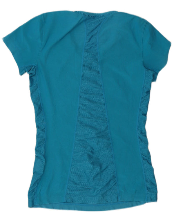 Nike Damen Dri Fit T-Shirt Top UK 10 Small Blau Polyester