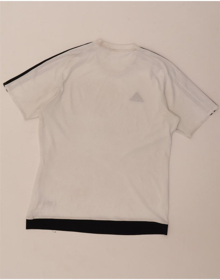 Adidas Mens Climalite T-Shirt Top Medium White Colourblock Polyester