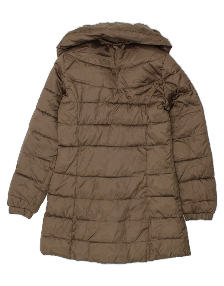 SISLEY Womens Padded Coat IT 40 Small Brown Polyester Vintage Sisley and Second-Hand Sisley from Messina Hembry 
