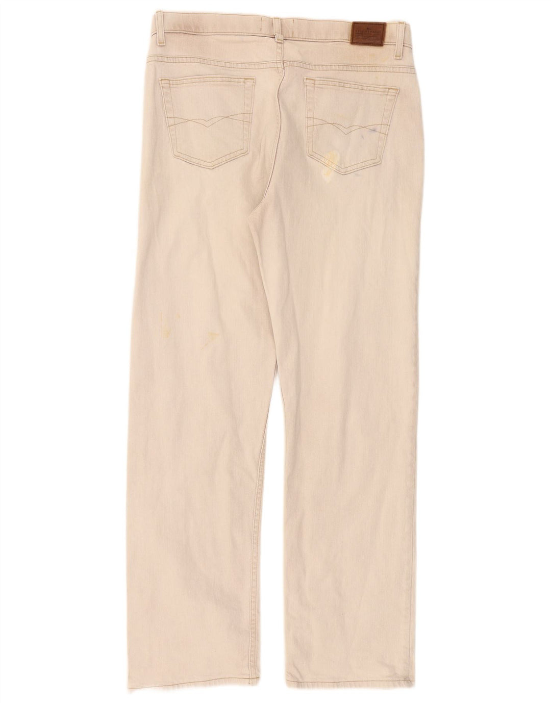 Marks & Spencer Herren Straight Jeans W36 L33 Beige Baumwolle