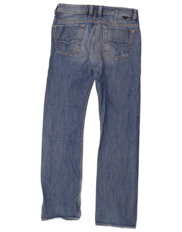 Diesel Mens Viker Straight Jeans W32 L34 Blue Cotton