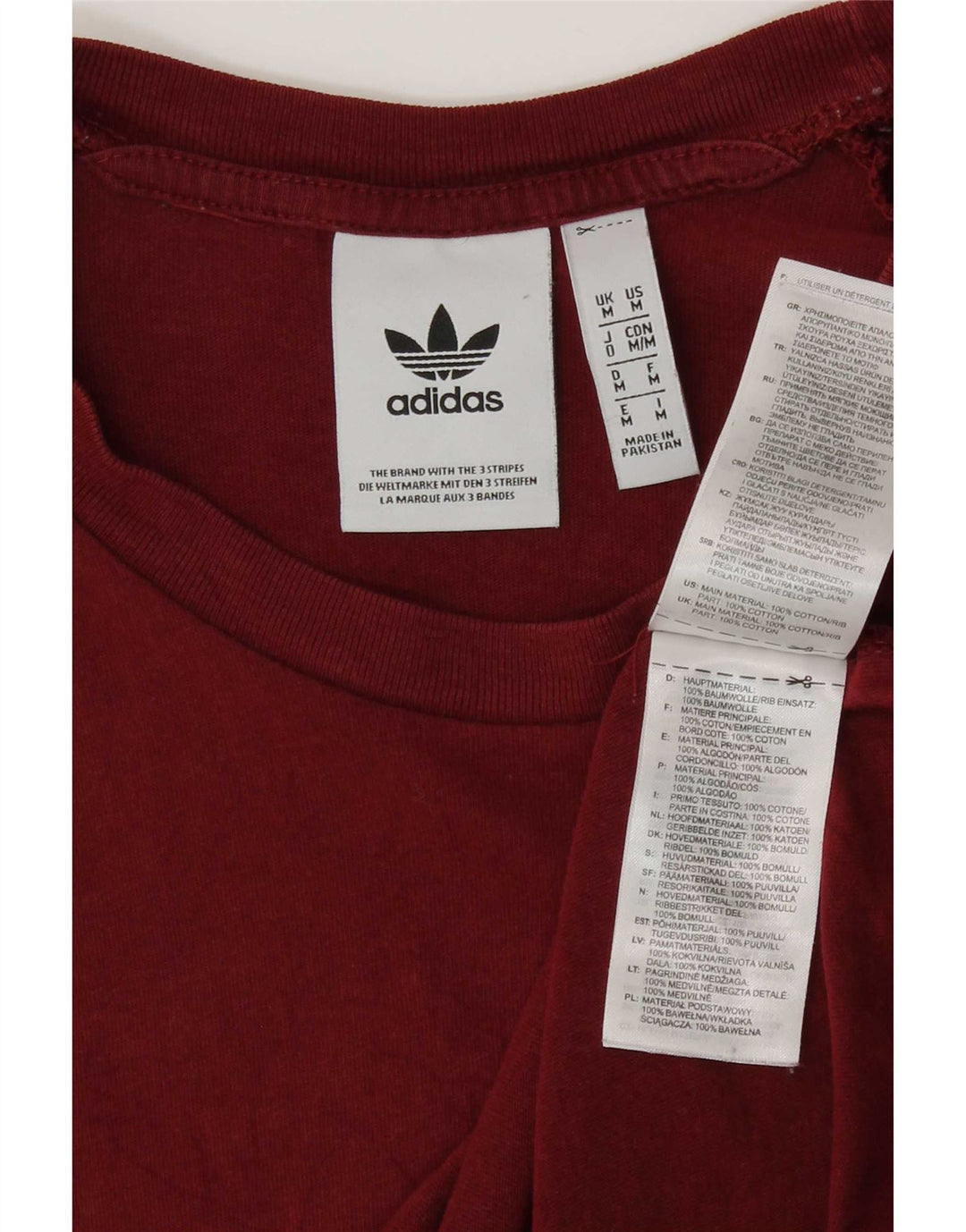 Adidas T-Shirt Homme Top Rouge Moyen Coton