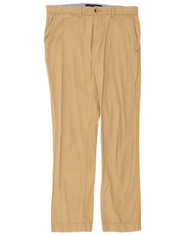 Tommy Hilfiger Lige Chinobukser til mænd W32 L32 Beige Bomuld