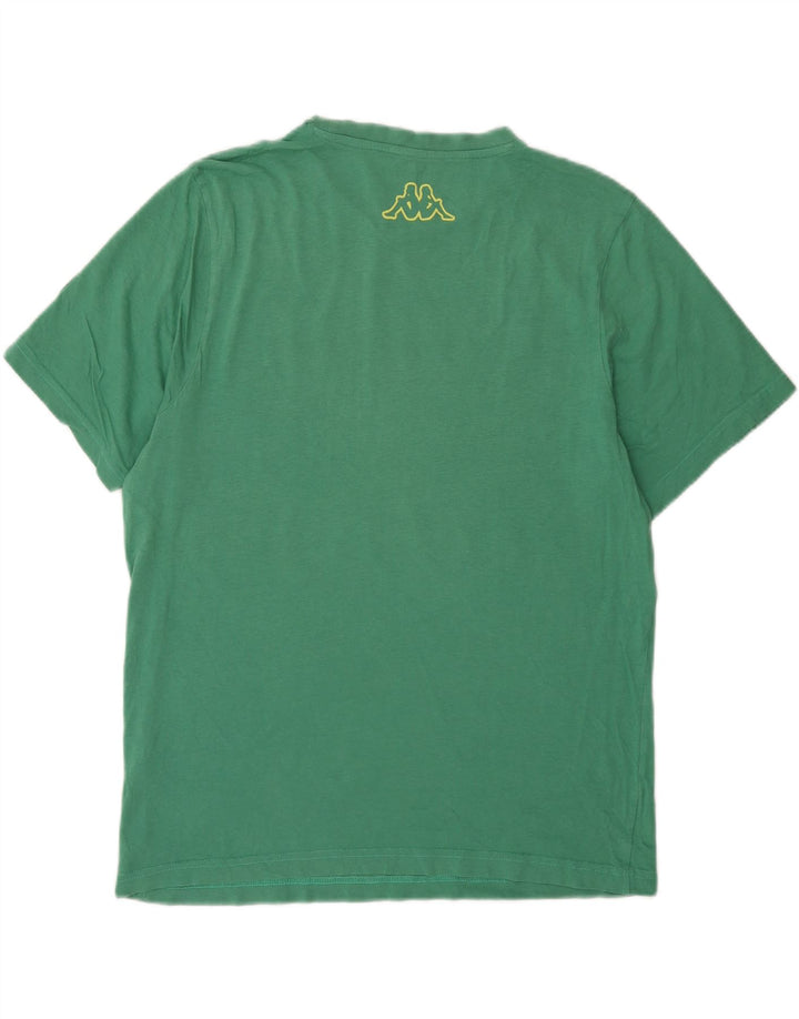 KAPPA Mens Graphic T-Shirt Top Medium Green Cotton Vintage Kappa and Second-Hand Kappa from Messina Hembry 