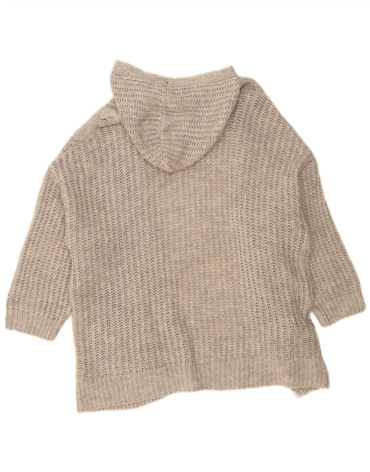 Maglione cardigan aperto con cappuccio da donna Marks & Spencer UK 14 Grigio medio