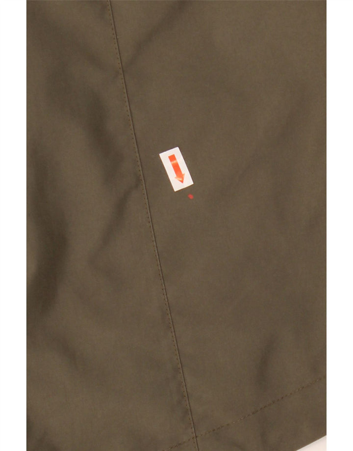Jack Wolfskin Womens Hooded Rain Jacket UK 14/16 Large Khaki Polyester