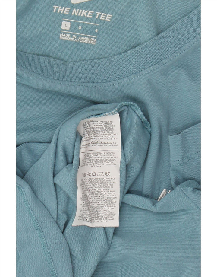 Nike Mens T-Shirt Top Large Blue Cotton