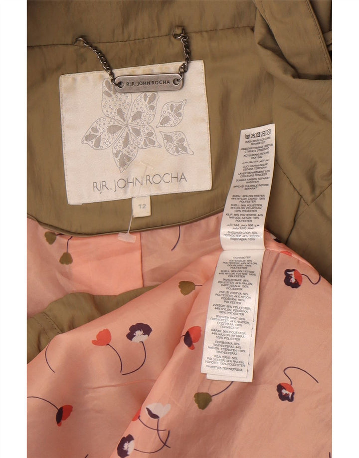 Giacca parka con cappuccio da donna John Rocha UK 12 medio poliestere kaki